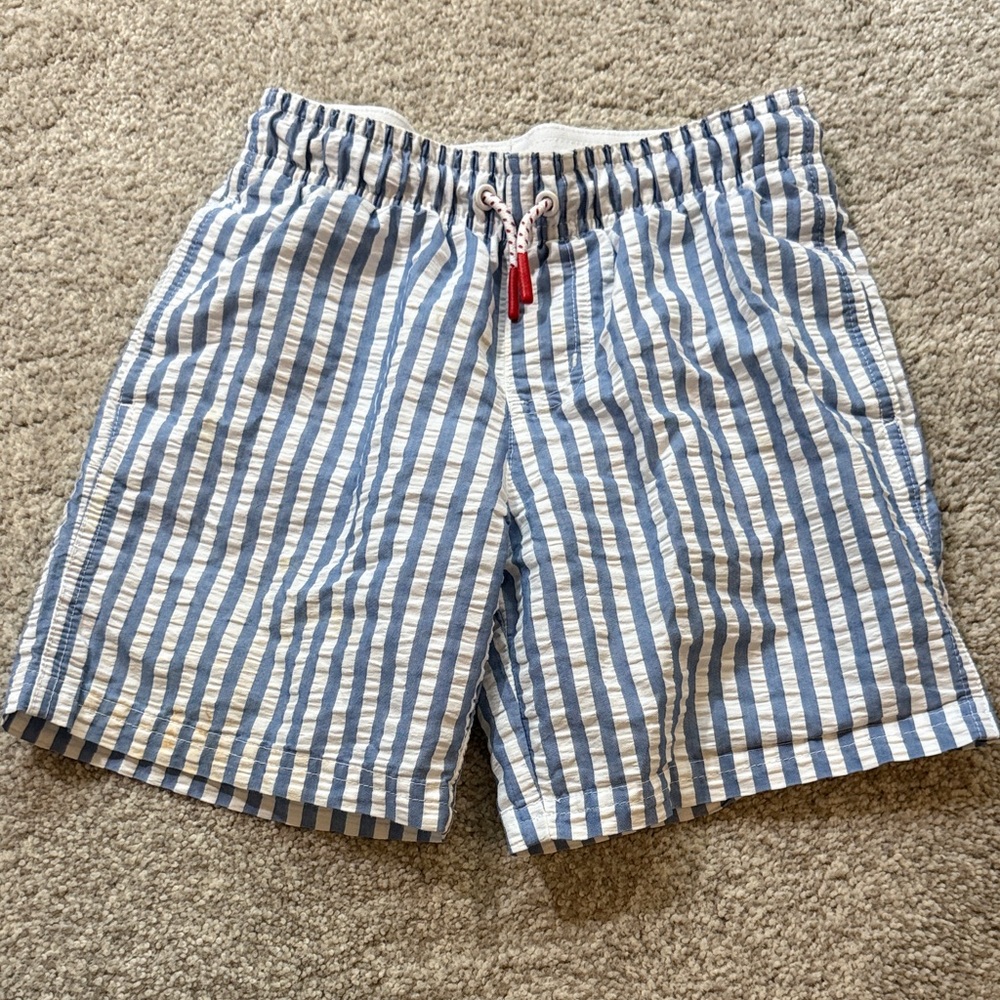 Cat & Jack Blue and White Striped Shorts